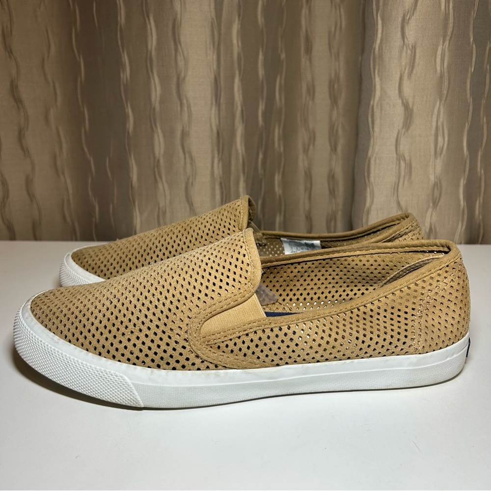 Sperry Seaside Women's 12 Top Sider Perforated Casual Comfort Loafer Tan Brown